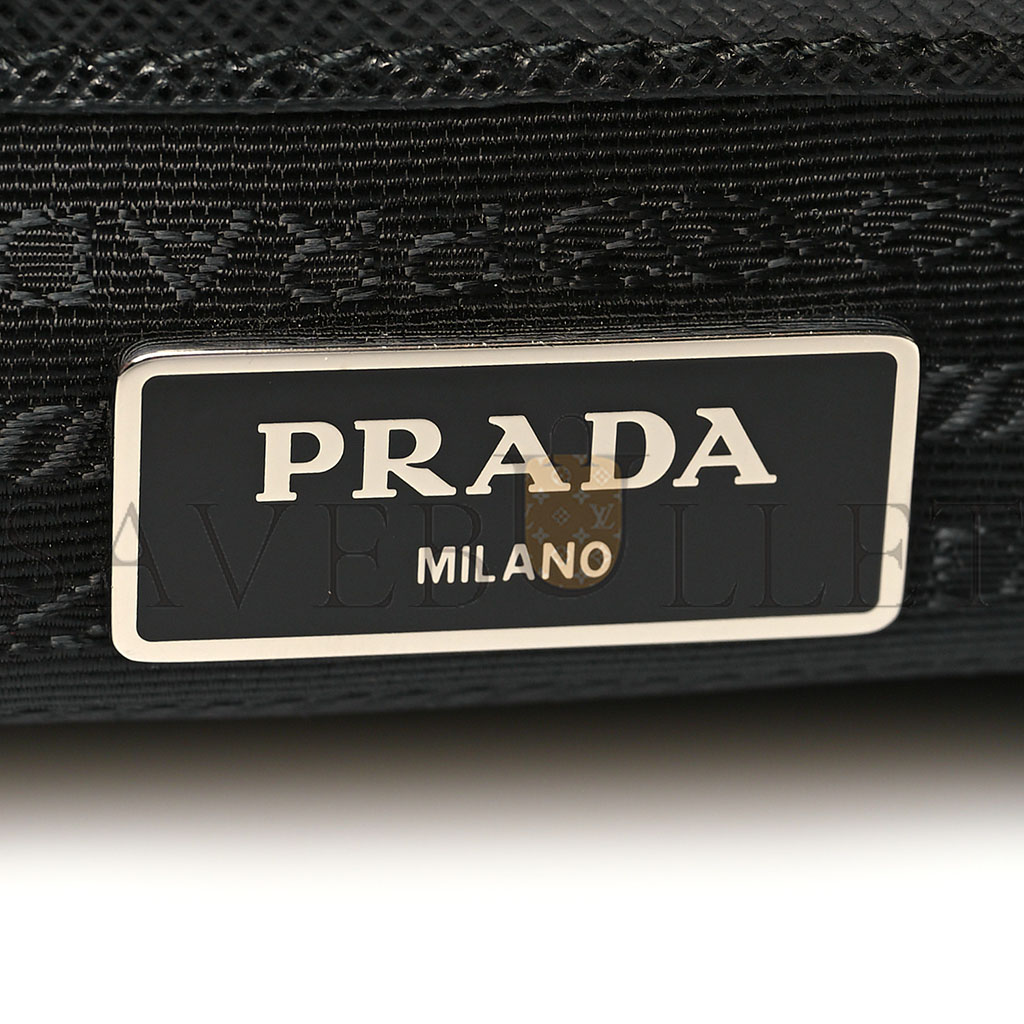 PRADA RE-NYLON TESSUTO SAFFIANO MEDIUM BACKPACK BLACK (29*28*15cm)