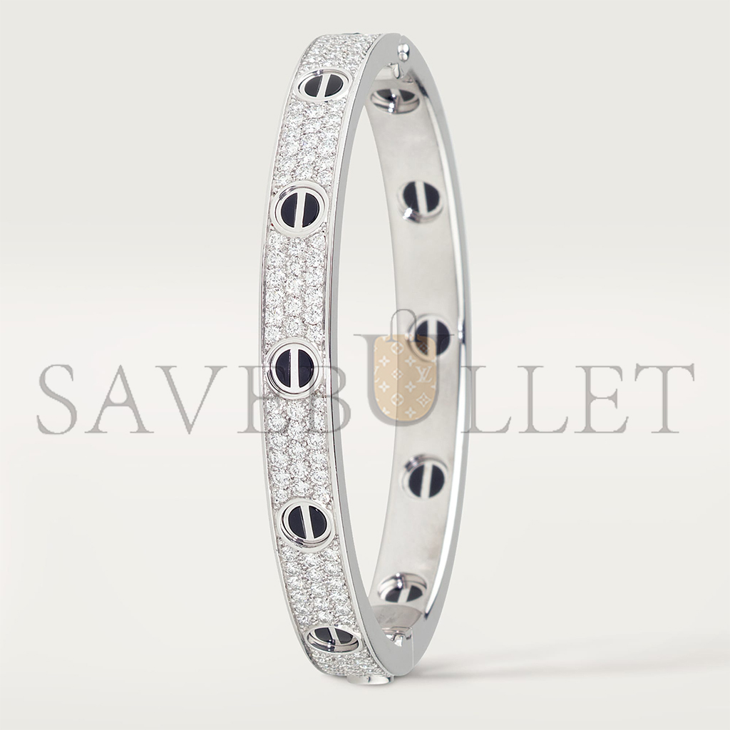 CARTIER  LOVE BRACELET, DIAMOND-PAVED, CERAMIC N6032417