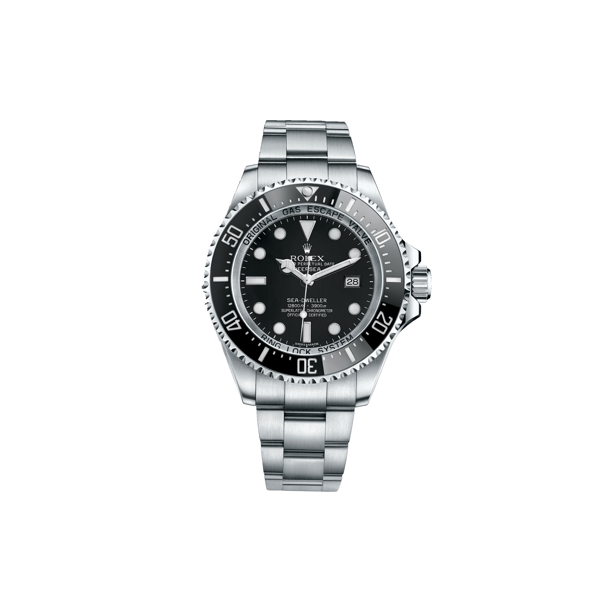 ROLEX SEA-DWELLER 44 STAINLESS STEEL BLACK FACE WATCH 116660-0001