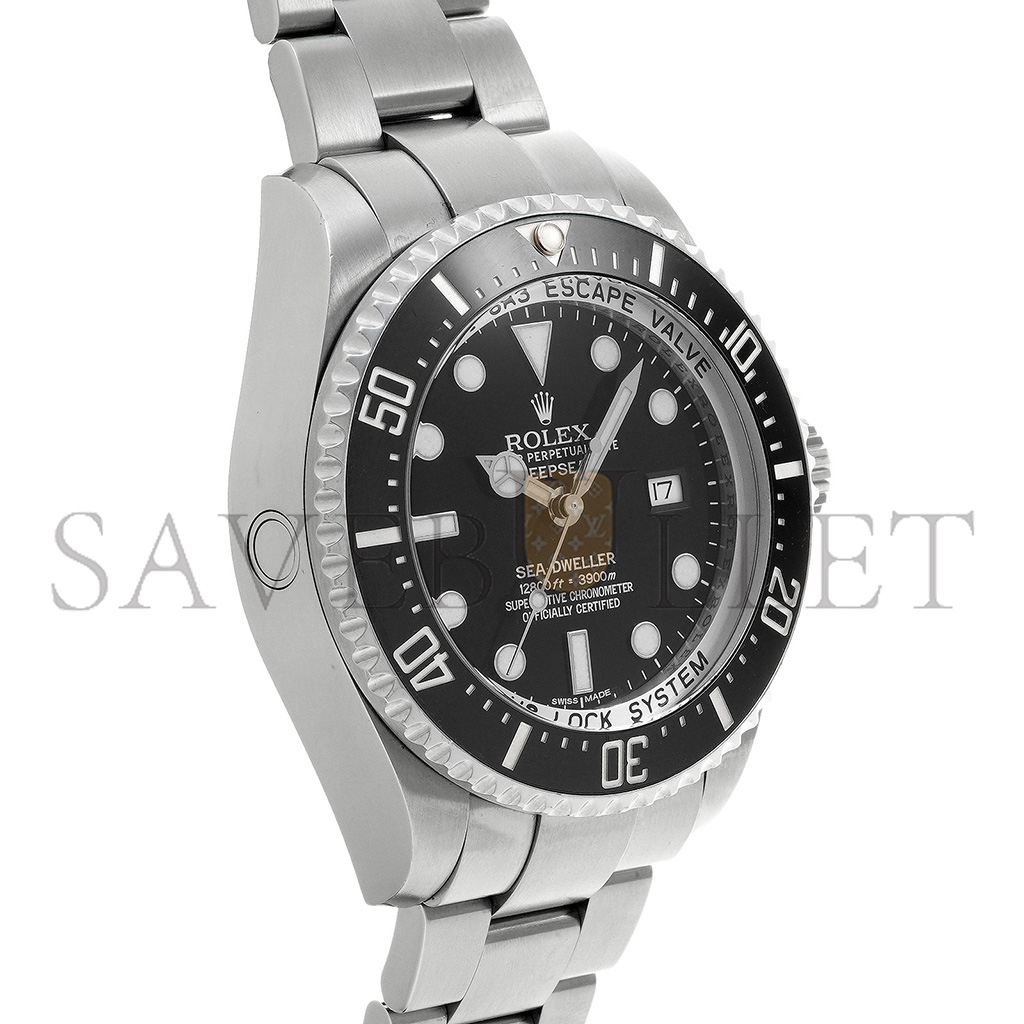 ROLEX SEA-DWELLER 44 STAINLESS STEEL BLACK FACE WATCH 116660-0001