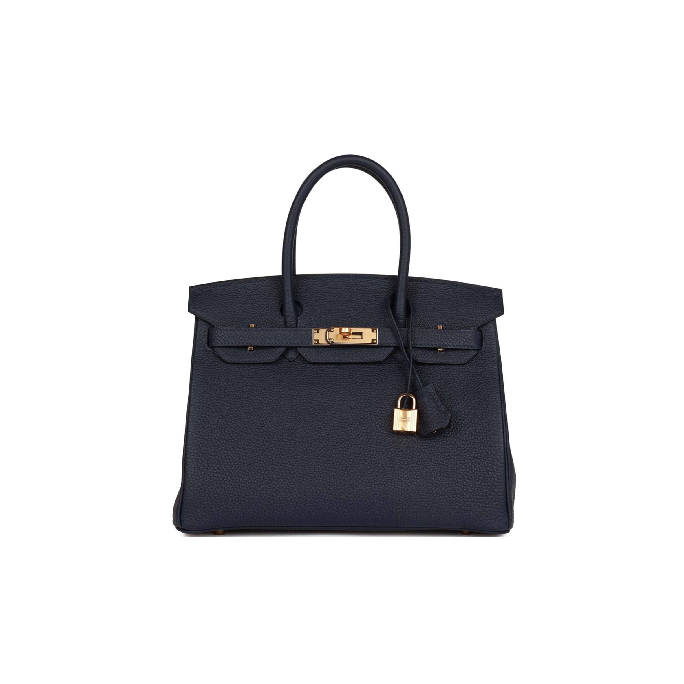 HERMES BIRKIN 30 BLEU NUIT TOGO GOLD HARDWARE (30cm)