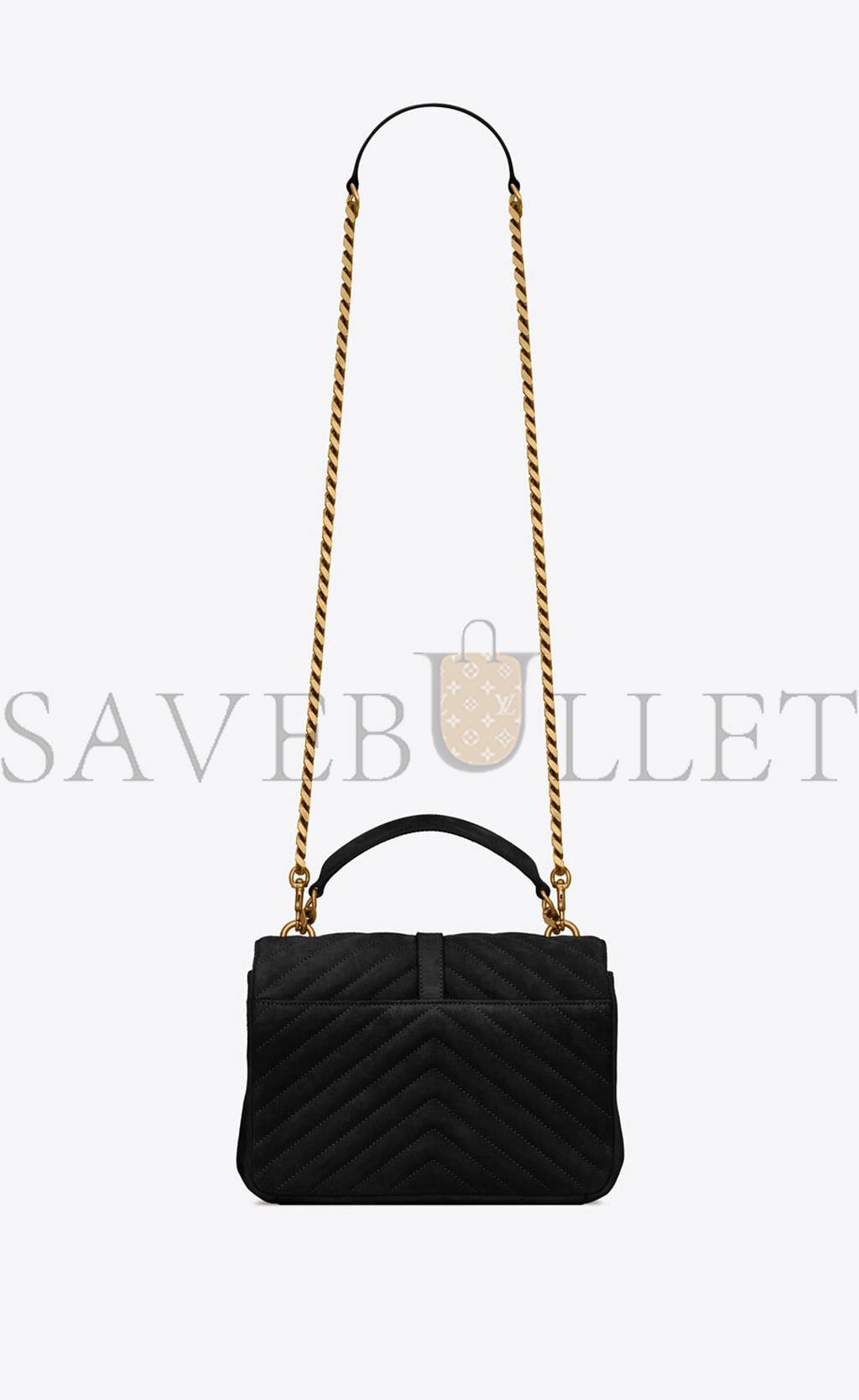 YSL COLLEGE MEDIUM CHAIN BAG IN QUILTED SUEDE 6002791U8071000 (24*17*6.5cm)