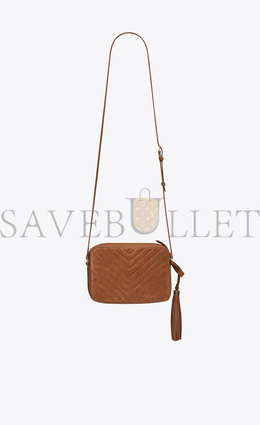 YSL LOU CAMERA BAG IN QUILTED SUEDE AND SMOOTH LEATHER 6125441S7R77761 (23*16*6cm)