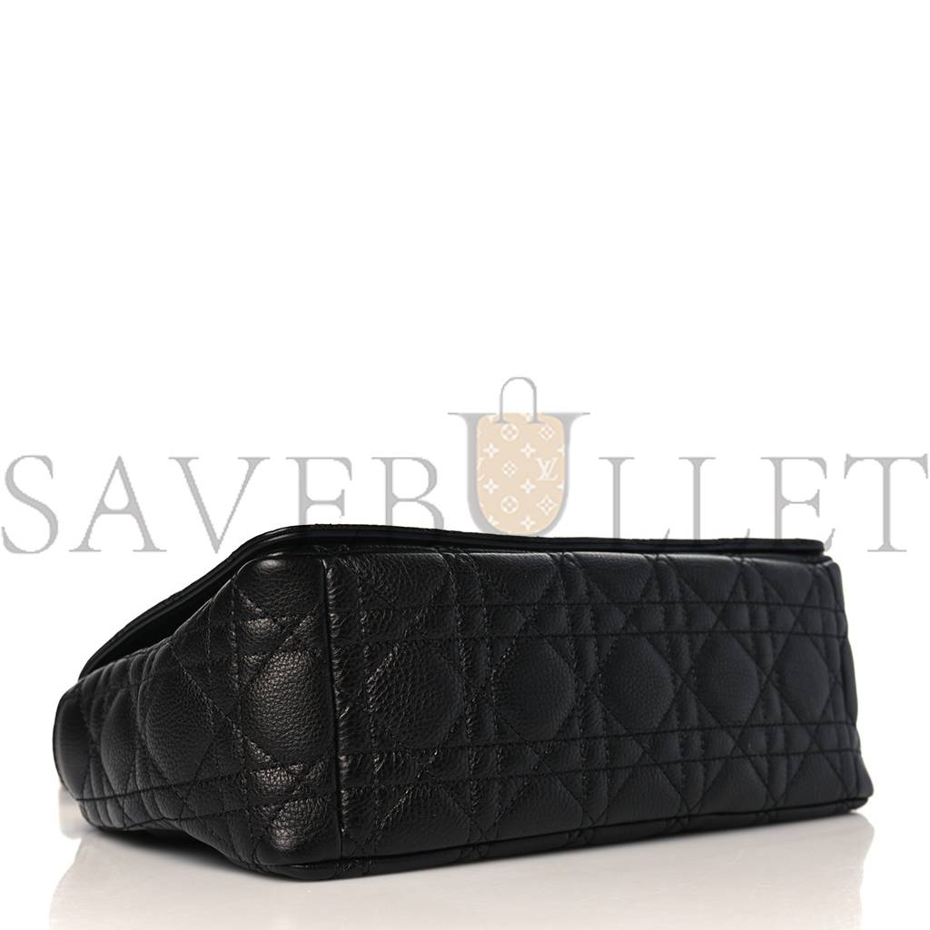 DIOR CALFSKIN CANNAGE MEDIUM CARO BAG BLACK (25*15*8.9cm)